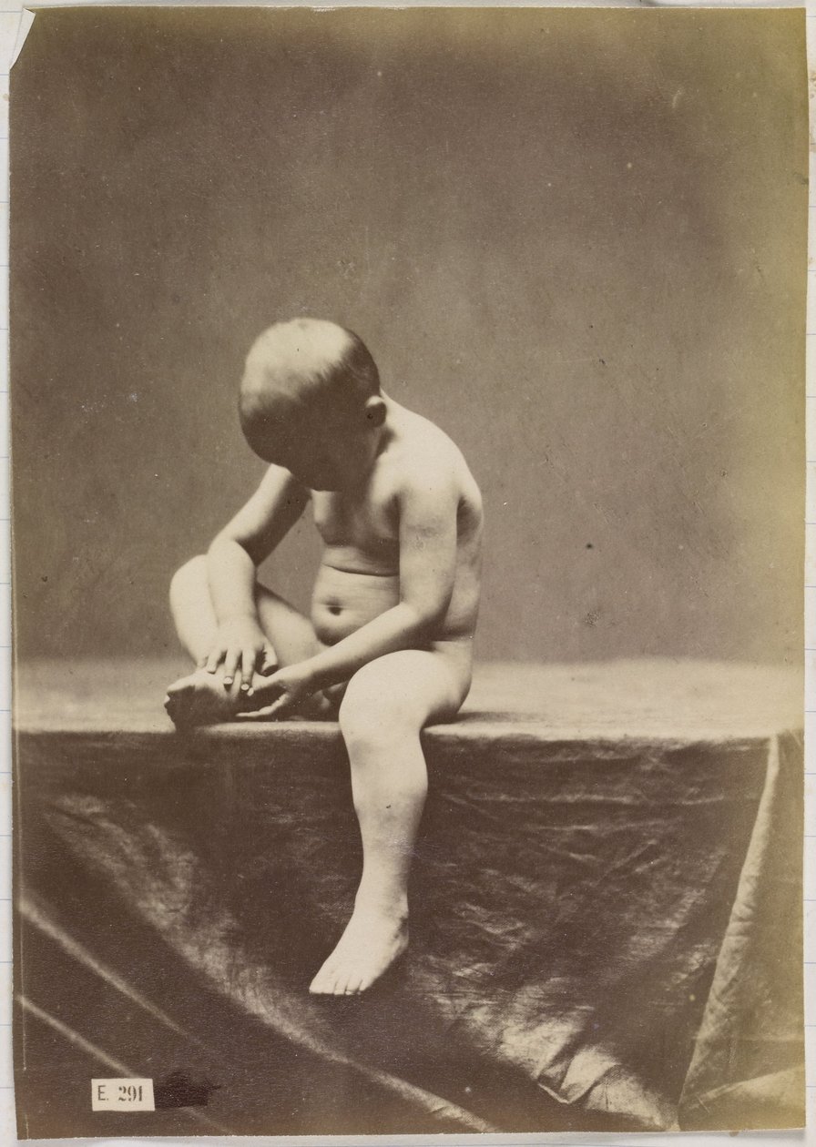 Studie av et nakent, sittende barn av Louis Jean Baptiste Igout (attributed to)