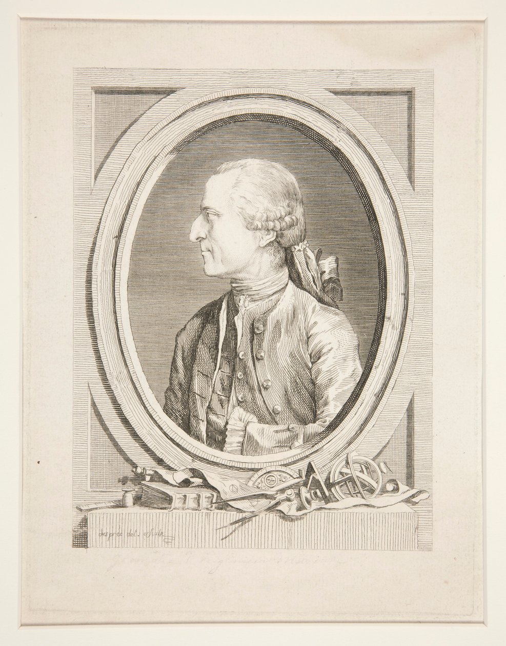 Portrett av Antoine de Ch?sie av Louis Jean Desprez