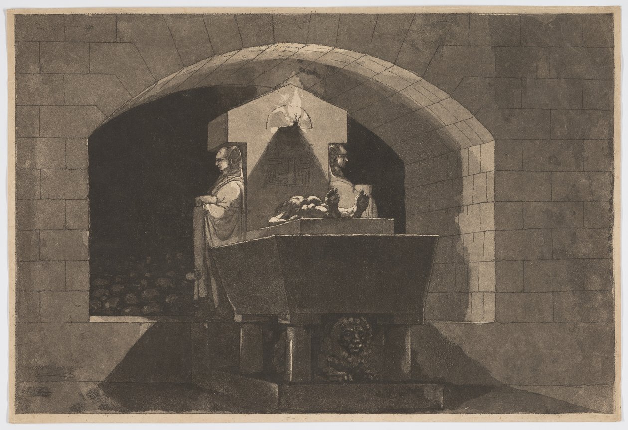 Grav med karyatider av Louis Jean Desprez