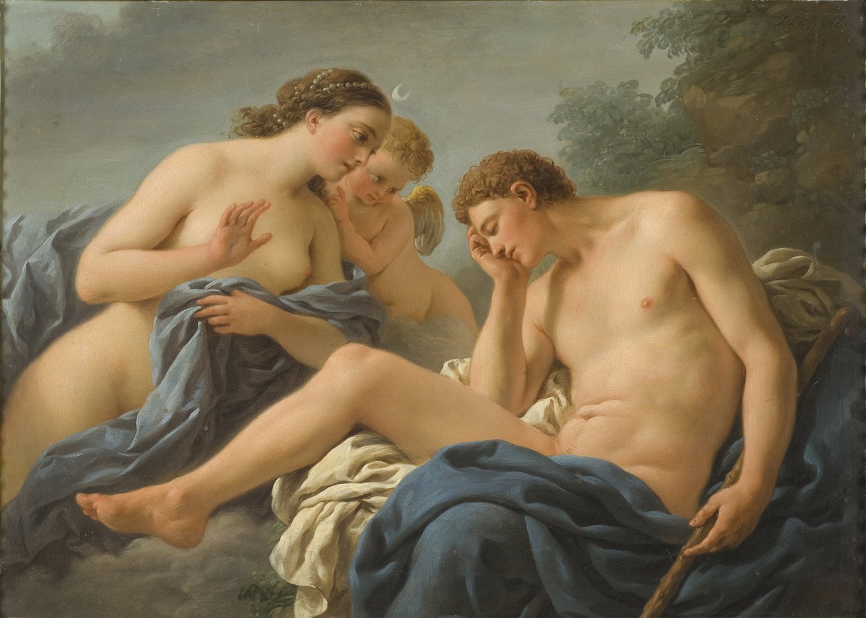 Diana og Endymion - Diana og Endymion, av Lagrenee, Louis Jean Francois, dit l