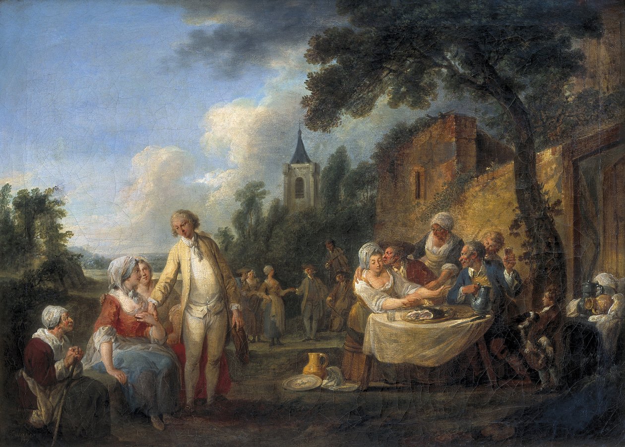 Bygdefesten av Louis Joseph (1731 98) Watteau