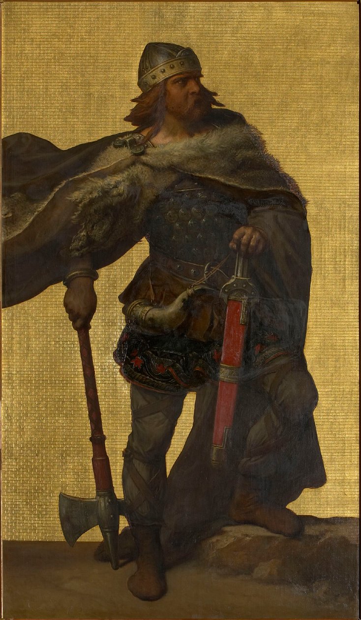 Pepin av Herstal, 1872-1877. av Louis Joseph Gallait