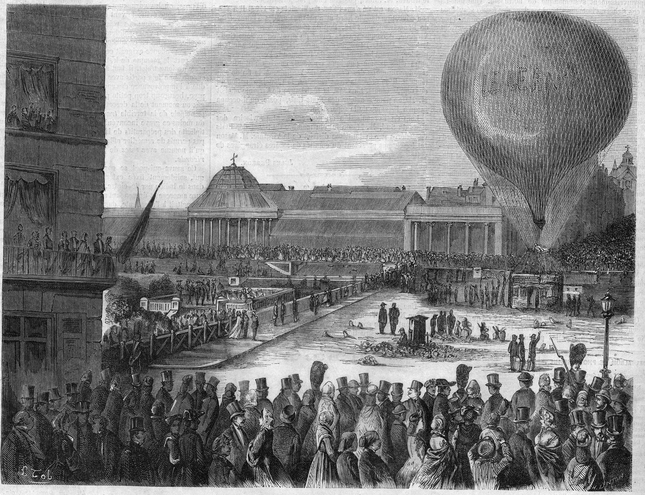 Bestigning av ballen "" Le Giant"" i Brussel 26. september av Louis Joseph Ghemar