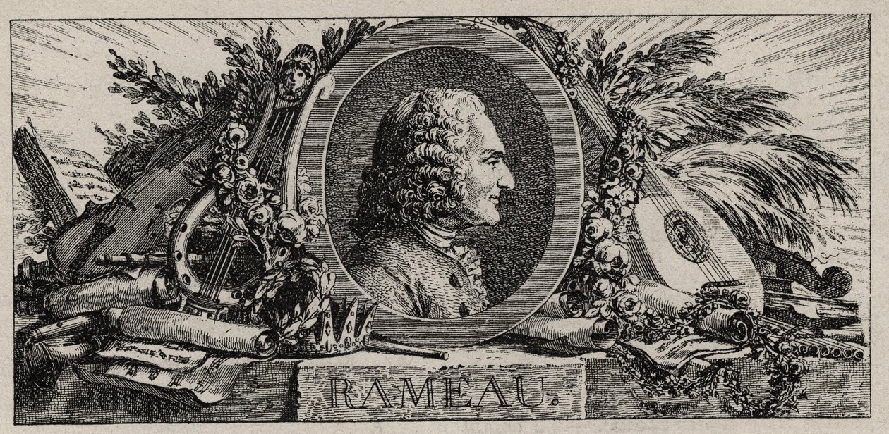 Portrett av Jean-Philippe Rameau (1683-1764) gravering av Louis-Joseph Masquelier av Louis Joseph I Masquelier