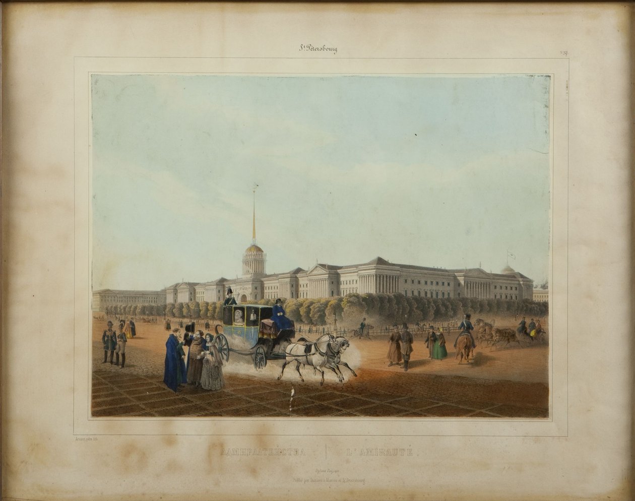 Admiralitetet i St. Petersburg, slutten av 1840-årene. av Louis Jules Arnout