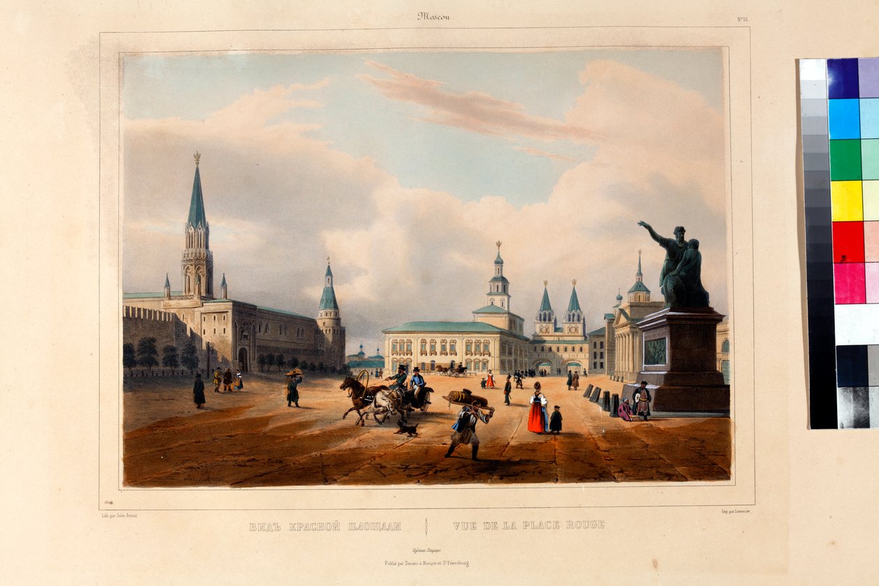 Den røde plass (la place rouge) i Moskva par Arnout, Louis Jules (1814-1868) av Louis Jules Arnout
