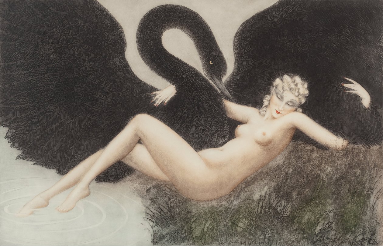 Leda og svanen, 1934. av Louis Justin Laurent Icart
