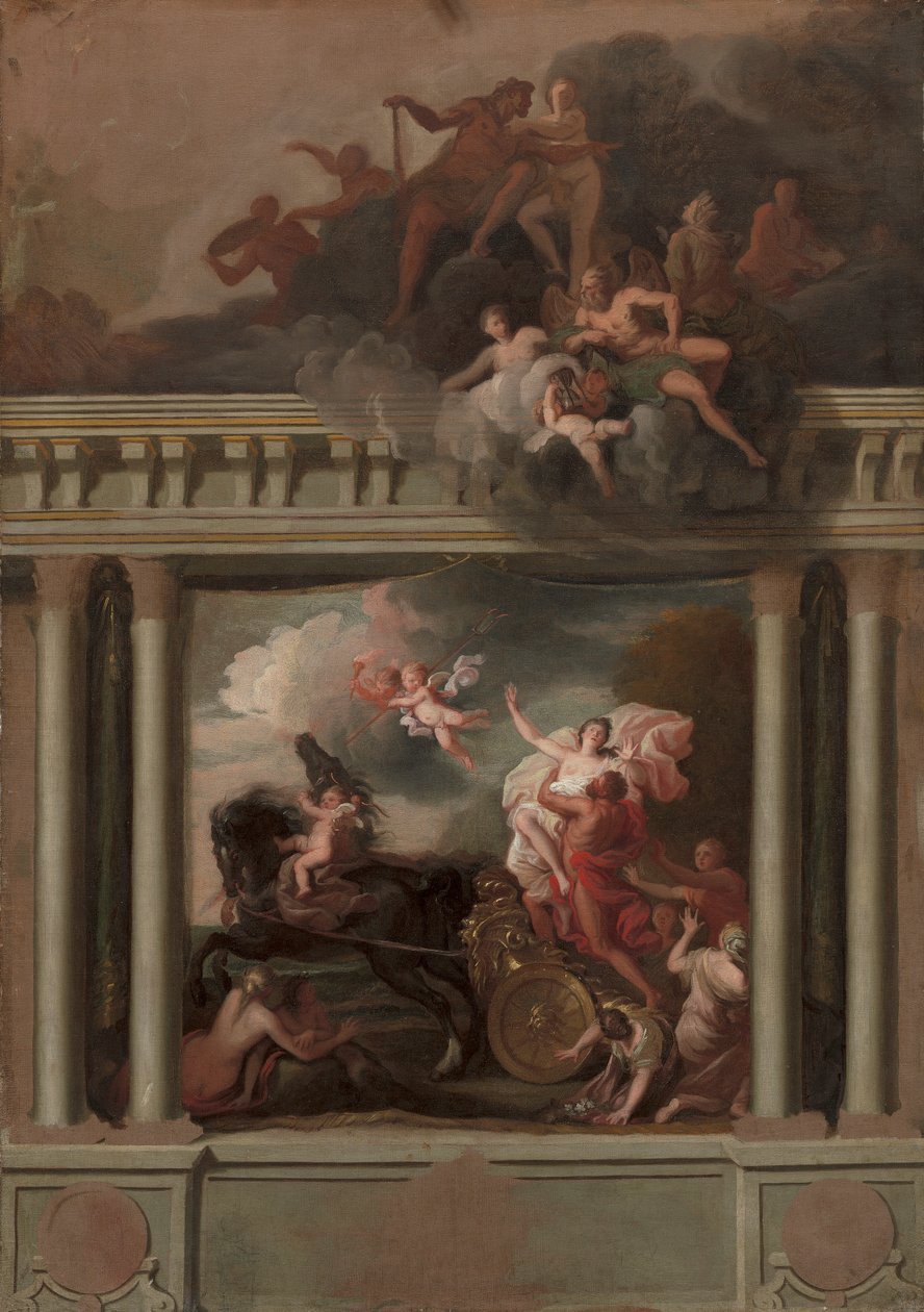 The Rape of Proserpine, design for trappen til Devonshire House, London av Louis Laguerre