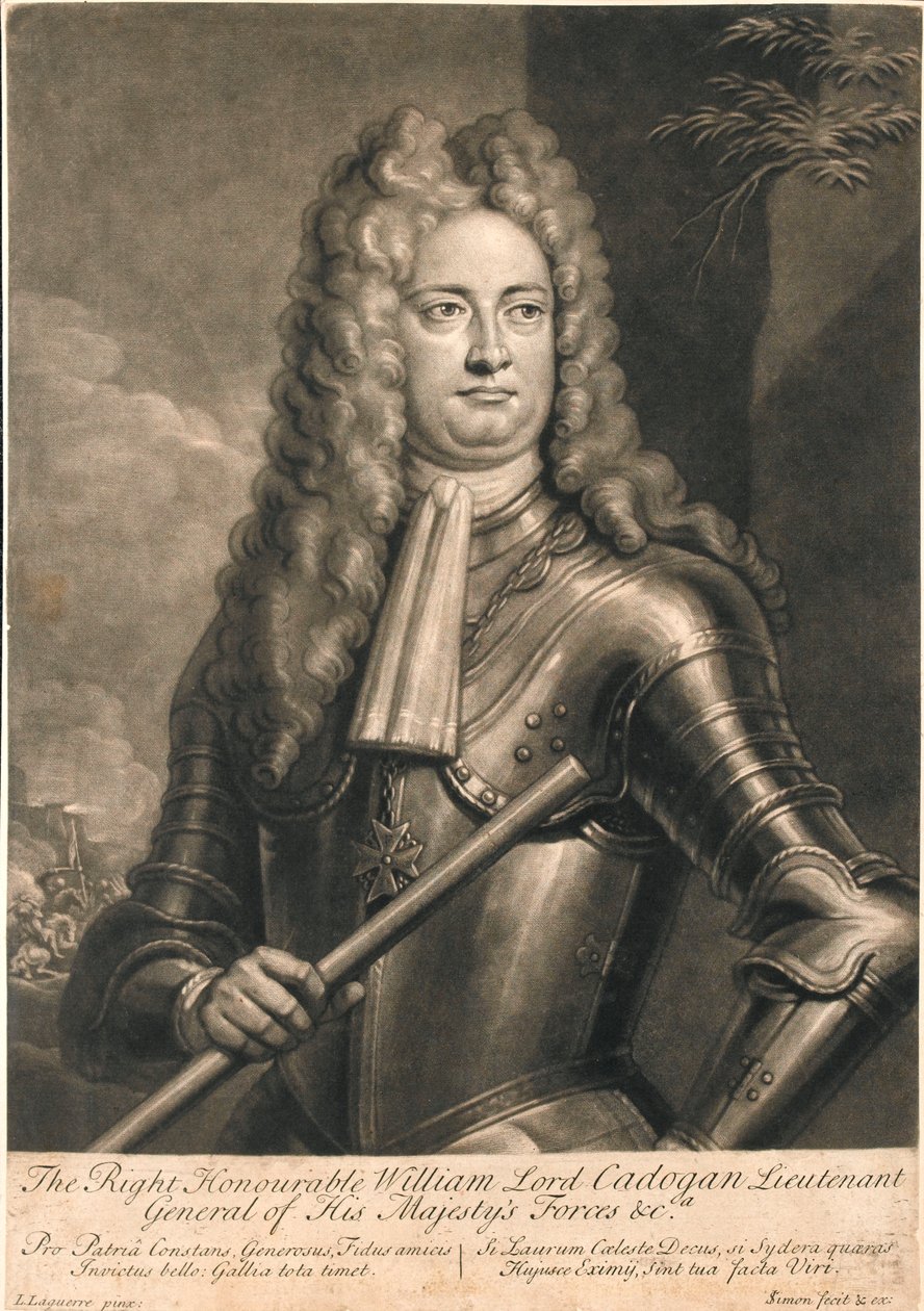 Høyre ærede William Lord Cadogan, generalløytnant for Hans Majestets styrker av Louis Laguerre