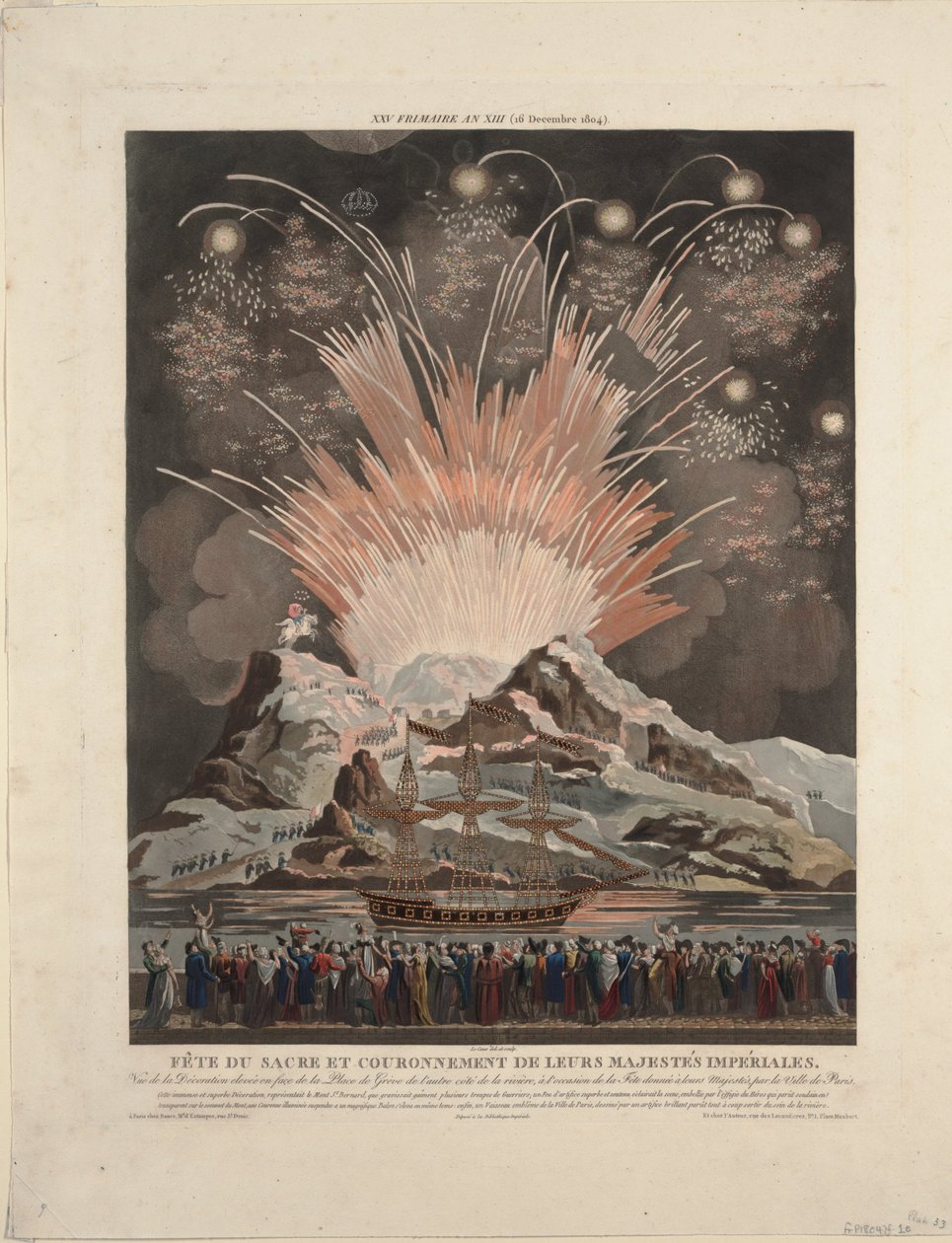 Festligheter ved kroningen av Napoleon, 1806 av Louis Le Coeur