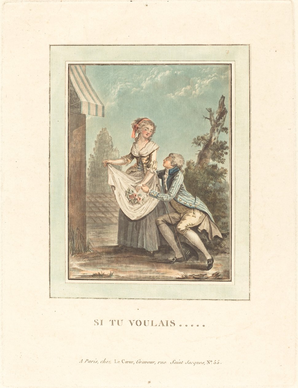 Hvis du ville av Louis Le Coeur after Nicolas Lavreince