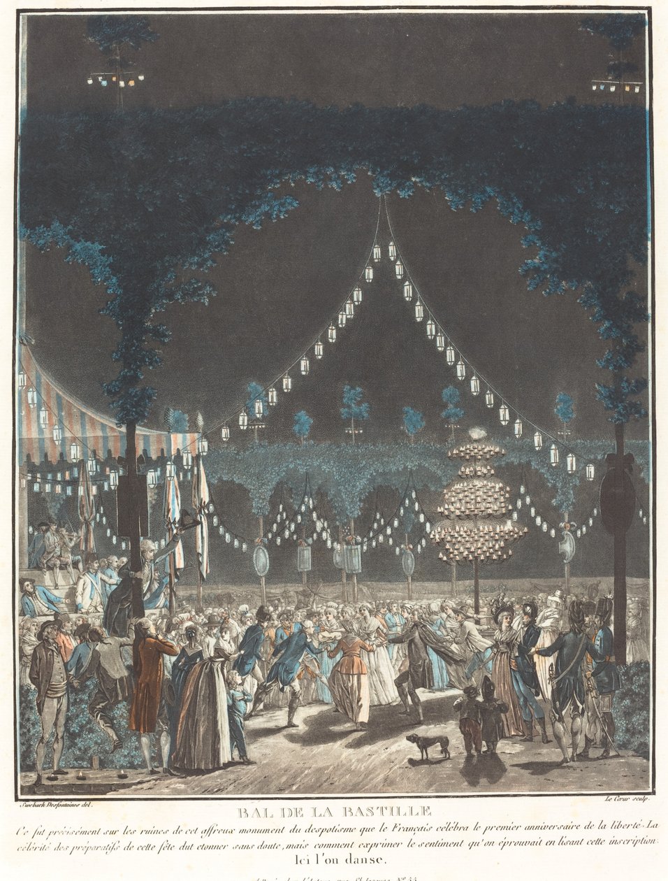 Bastille ball av Louis Le Coeur and Jacques François Joseph Swebach Desfontaines
