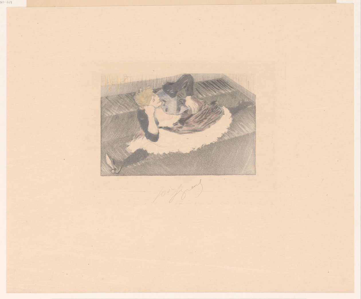 Dansere i spagaat Det store gapet av Louis Legrand (signed by artist)