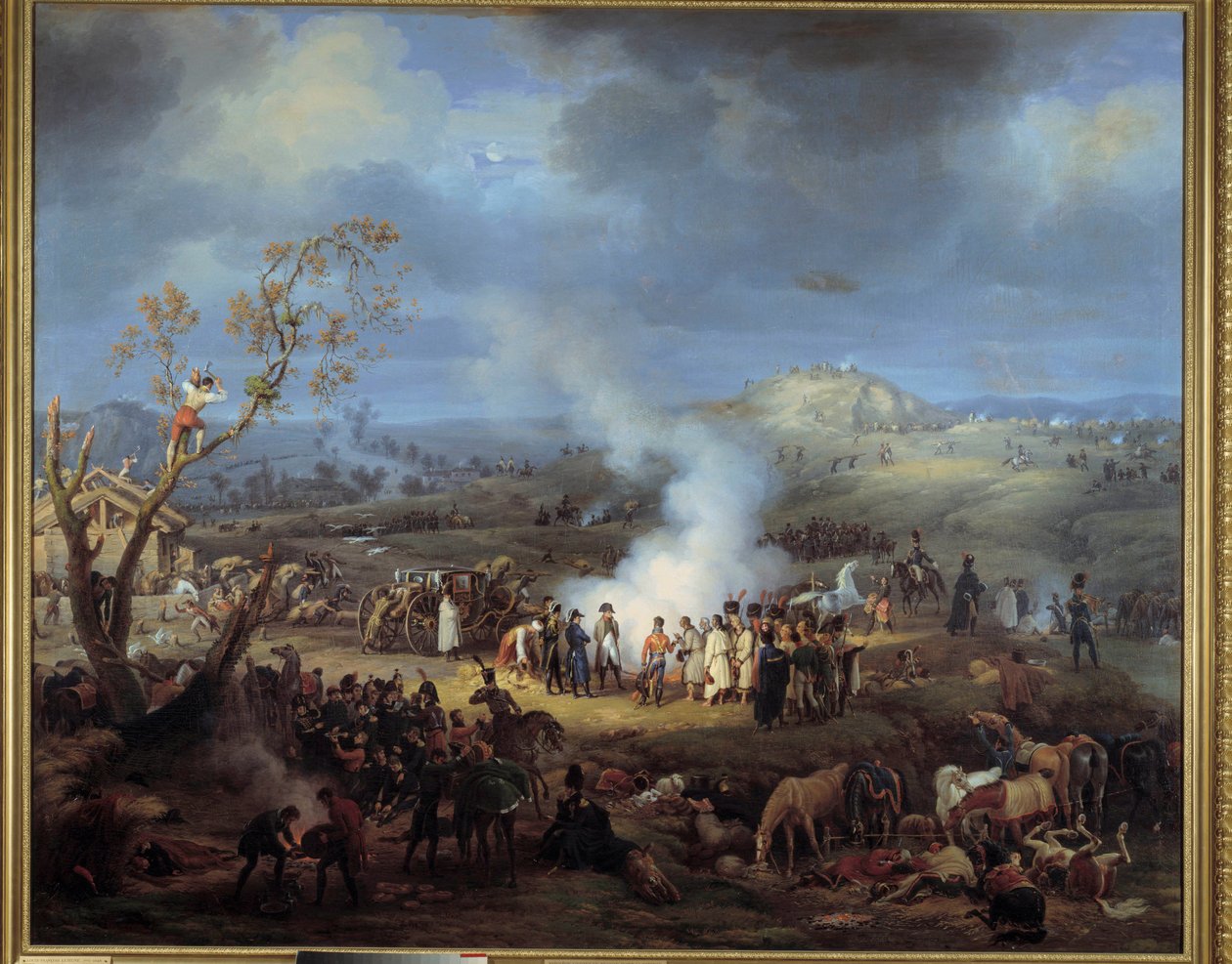 Bivouac de Napoleon I på tampen av slaget ved Austerlitz 1. desember 1805. Maleri av Louis Francois Lejeune (1775-1848) av Louis Lejeune