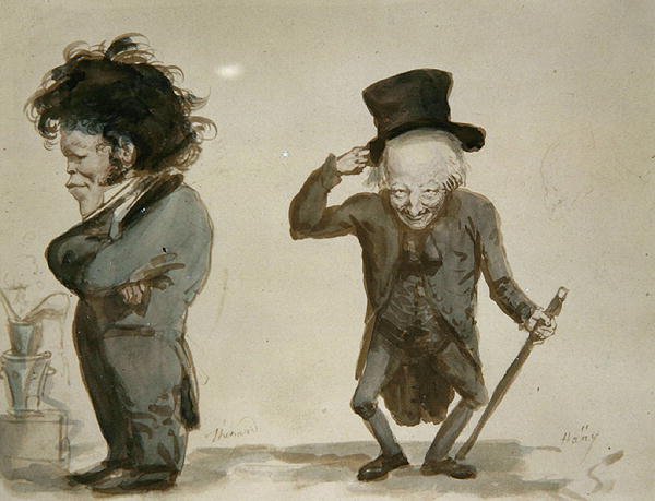 Abbe Hauy og Thenard (akvarell på papir) av Louis Leopold Boilly