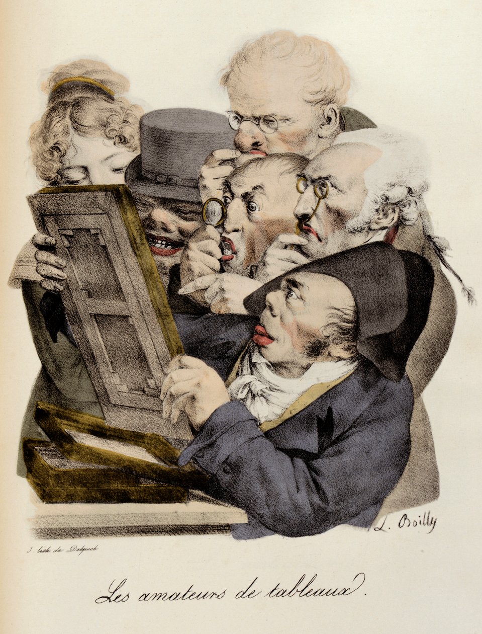 Elskere av malerier Gravering av Louis-Leopold Boilly (Louis Leopold Boilly av Louis Leopold Boilly
