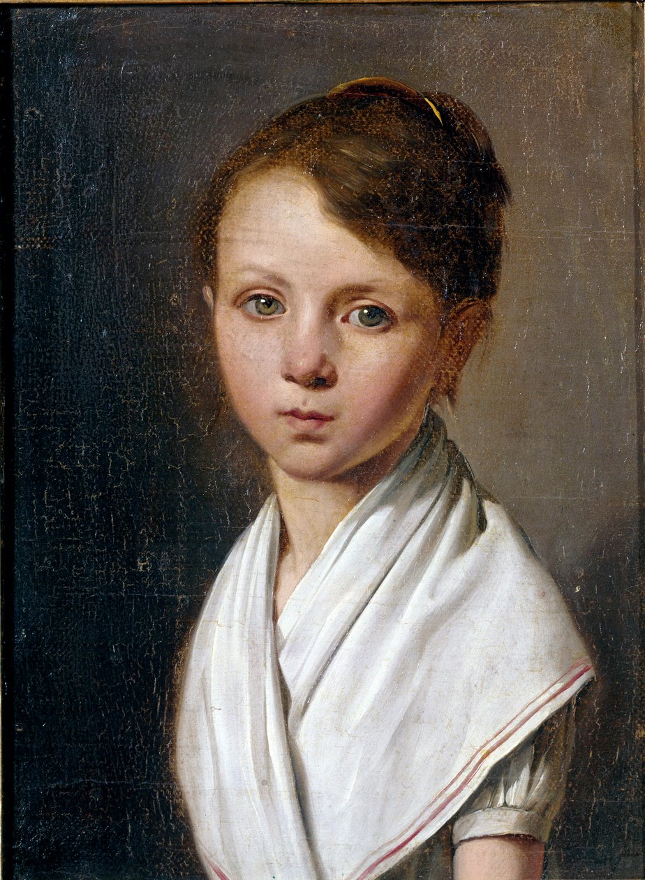 Portrett av Berthe Juliette Dubois barn (1797-1849) Maleri av Louis leopold Boilly (1761-1845) 1800-tallet Søn. 0,22x0,17 m av Louis Leopold Boilly