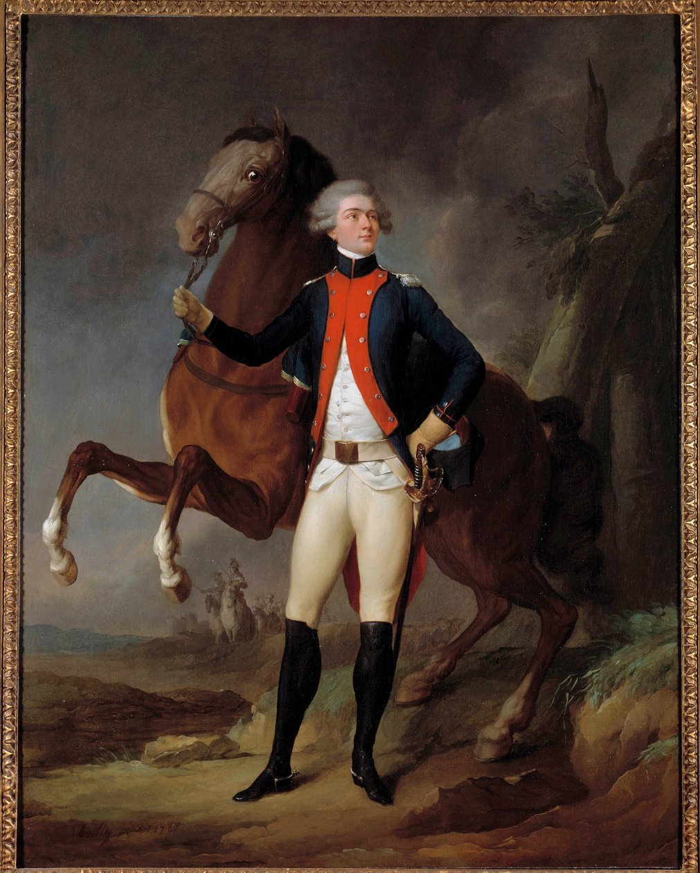 Portrett av Marie Gilbert Mottier, Marquis de La Fayette av Louis Leopold Boilly