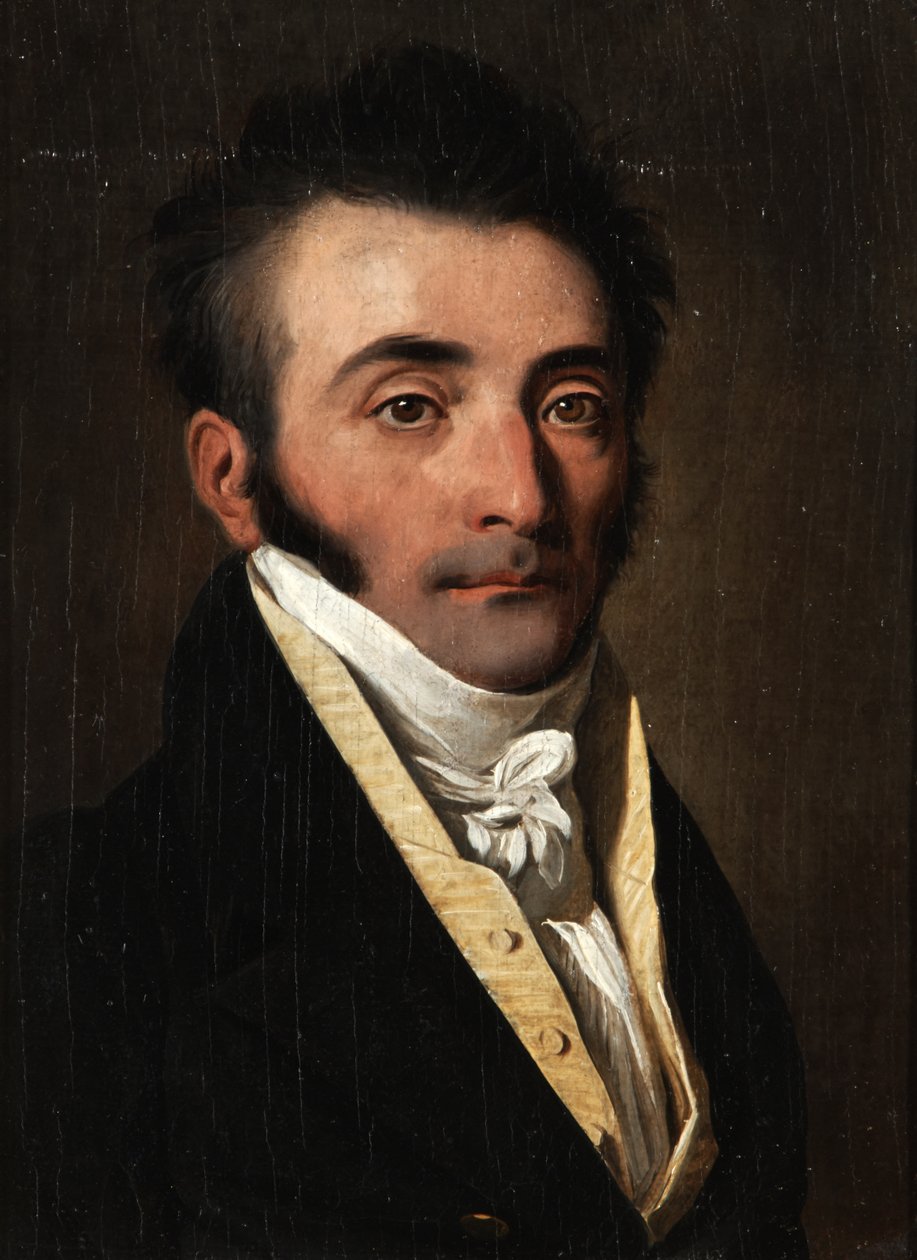 Portrett av en mann i gul vest av Louis Leopold Boilly