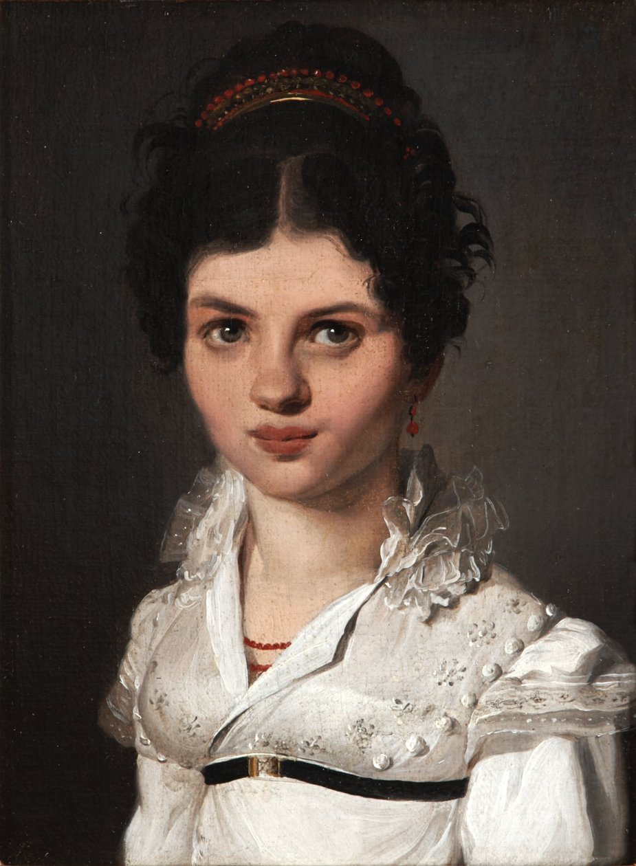Portrett av en kvinne med diadem av Louis Leopold Boilly