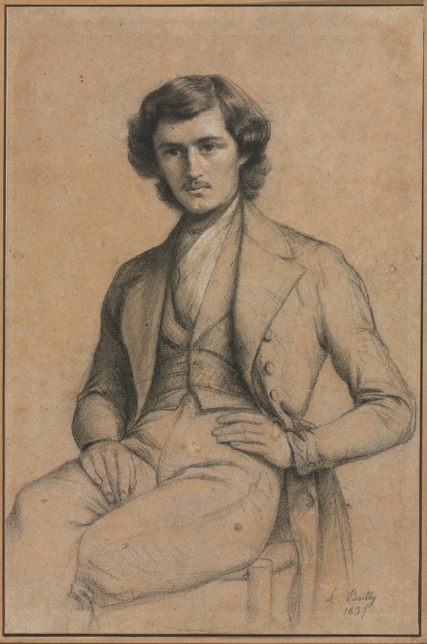Portrett av en ung mann, 1837. av Louis Leopold Boilly