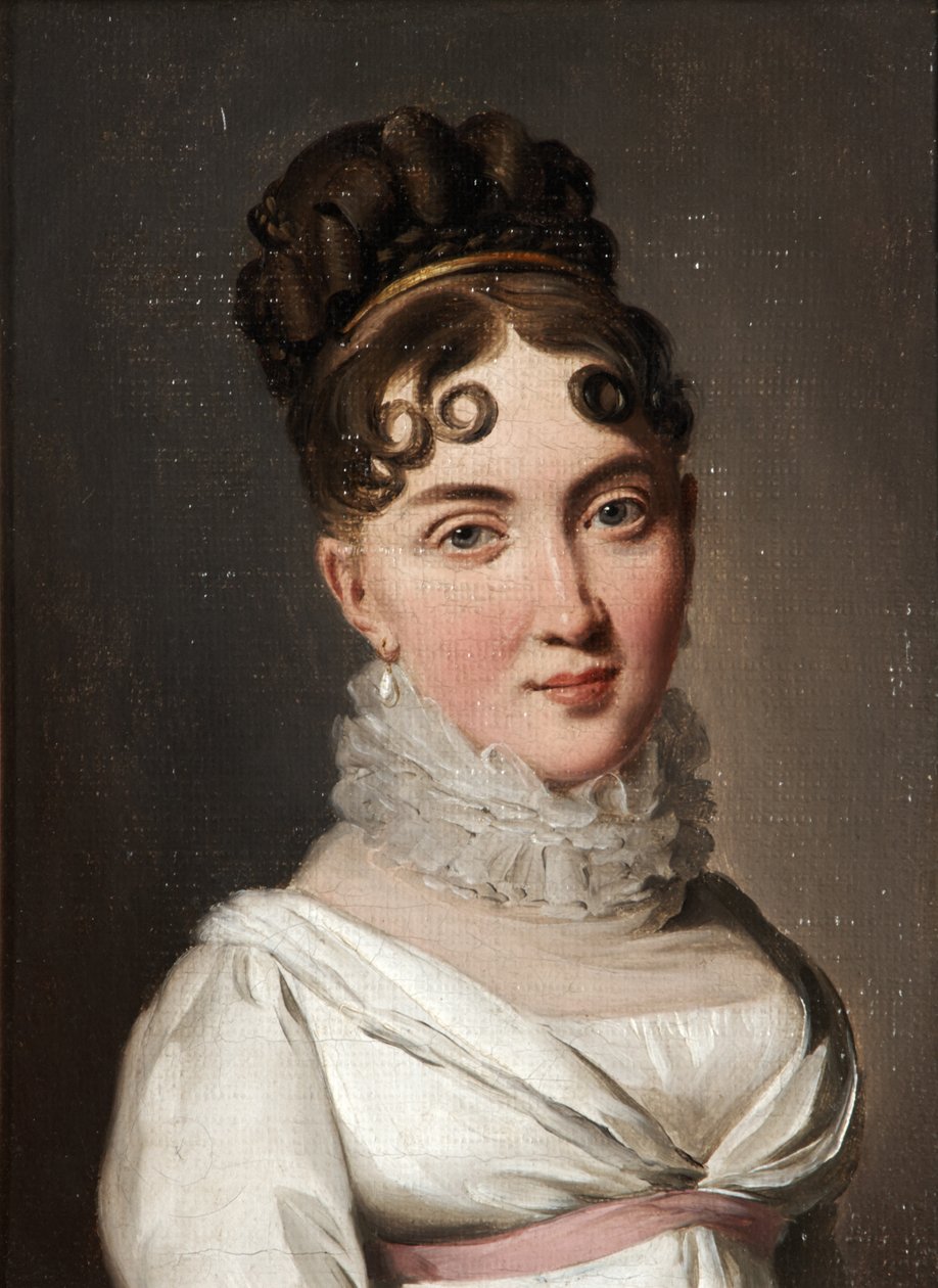 Portrett av en ung kvinne med blondekrage av Louis Leopold Boilly