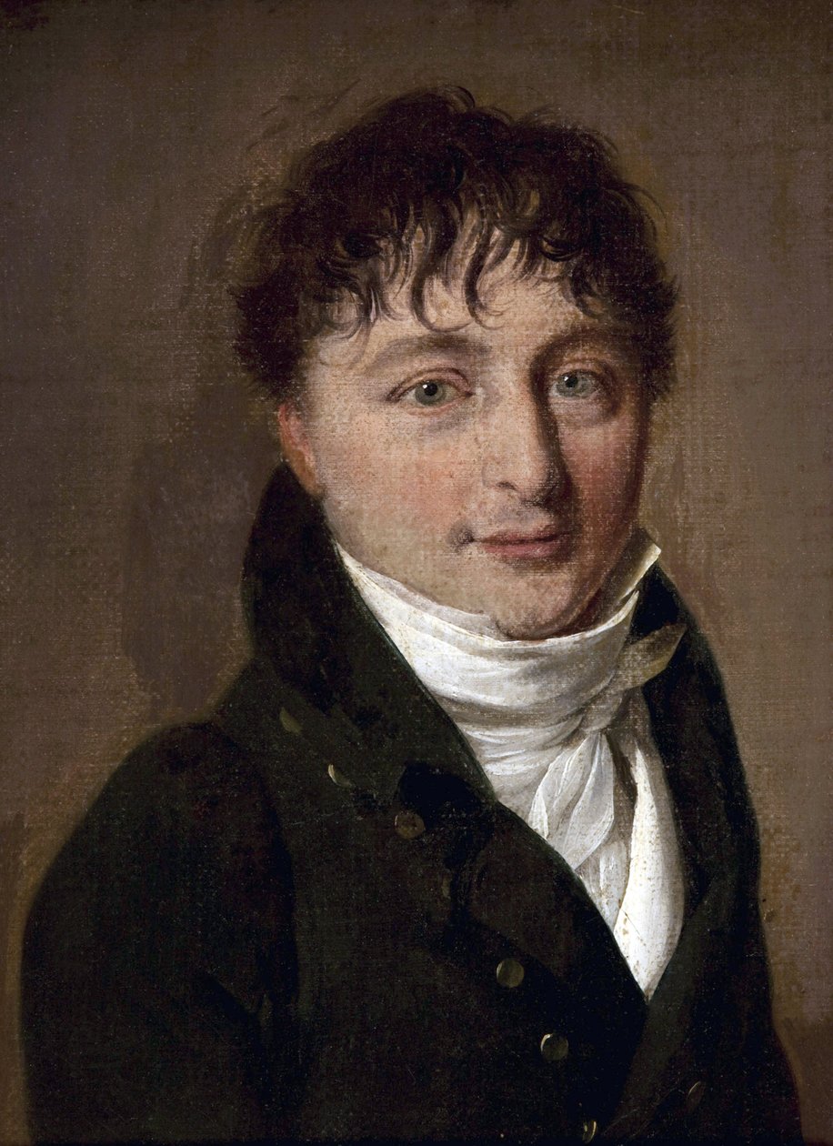Portrett av komponisten Charles Gounod (1818-1893) av Louis Leopold (Louis-Leopold) Boilly (1761-1845) - Olje på papp - Bibliotheque de l