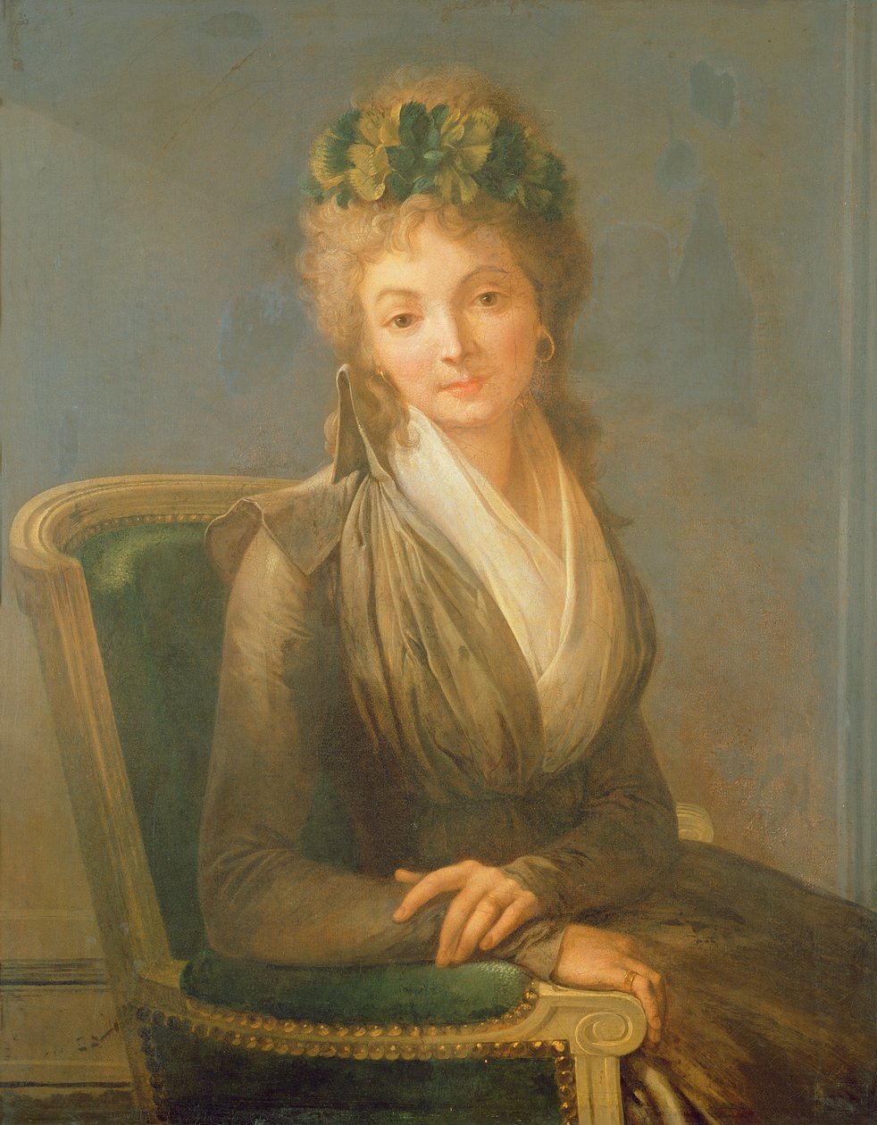 Portrait presumed to be Lucile Desmoulins (1771-94) 1794 (oil on canvas) av Louis Leopold Boilly