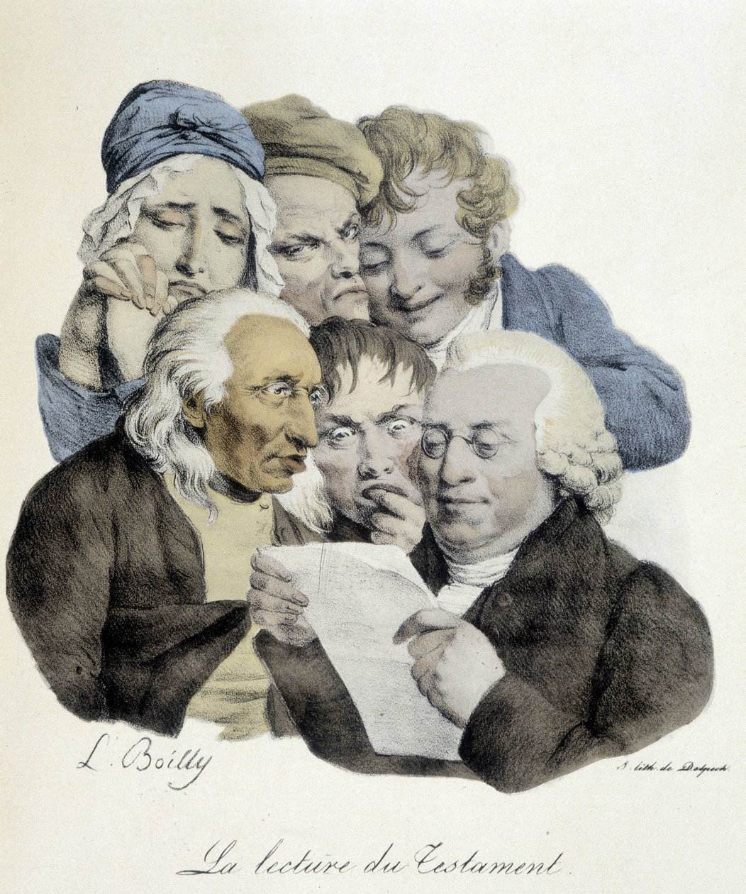 Leser testamentet - av Louis Leopold Boilly av Louis Leopold Boilly