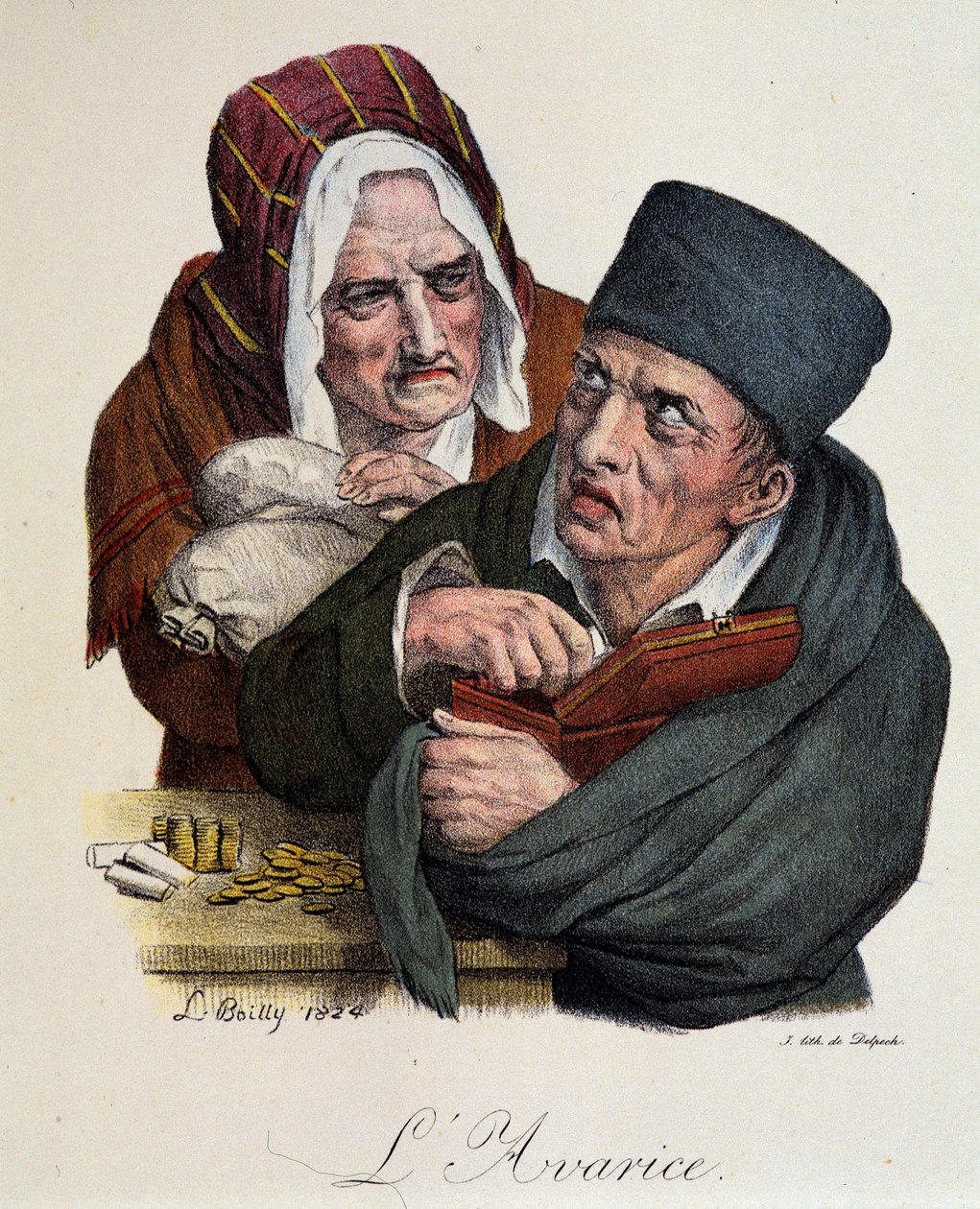 Seven Deadly Sins: Greed av Boilly av Louis Leopold Boilly