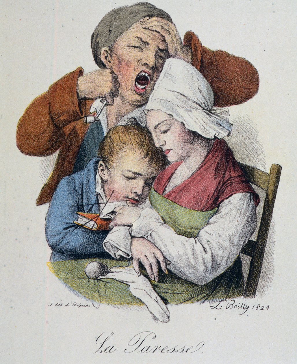 Seven Deadly Sins: Laziness av Boilly av Louis Leopold Boilly