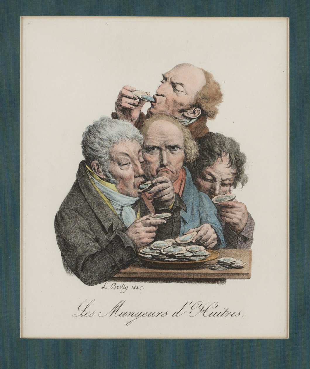Slurpende østers, 1825 av Louis Leopold Boilly