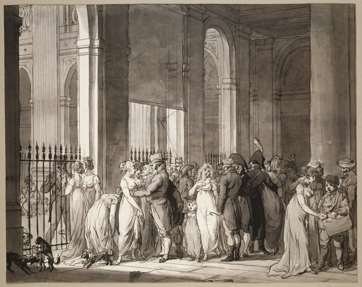Arkadene på Palais-Royal av Louis Leopold Boilly