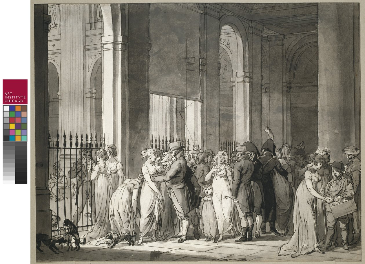 Arkadene ved Palais Royal, ca. 1804 av Louis Leopold Boilly