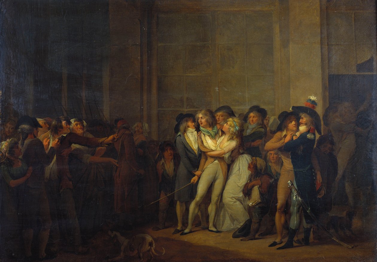 Arrestasjonen av sangeren, Garat av Louis Leopold Boilly