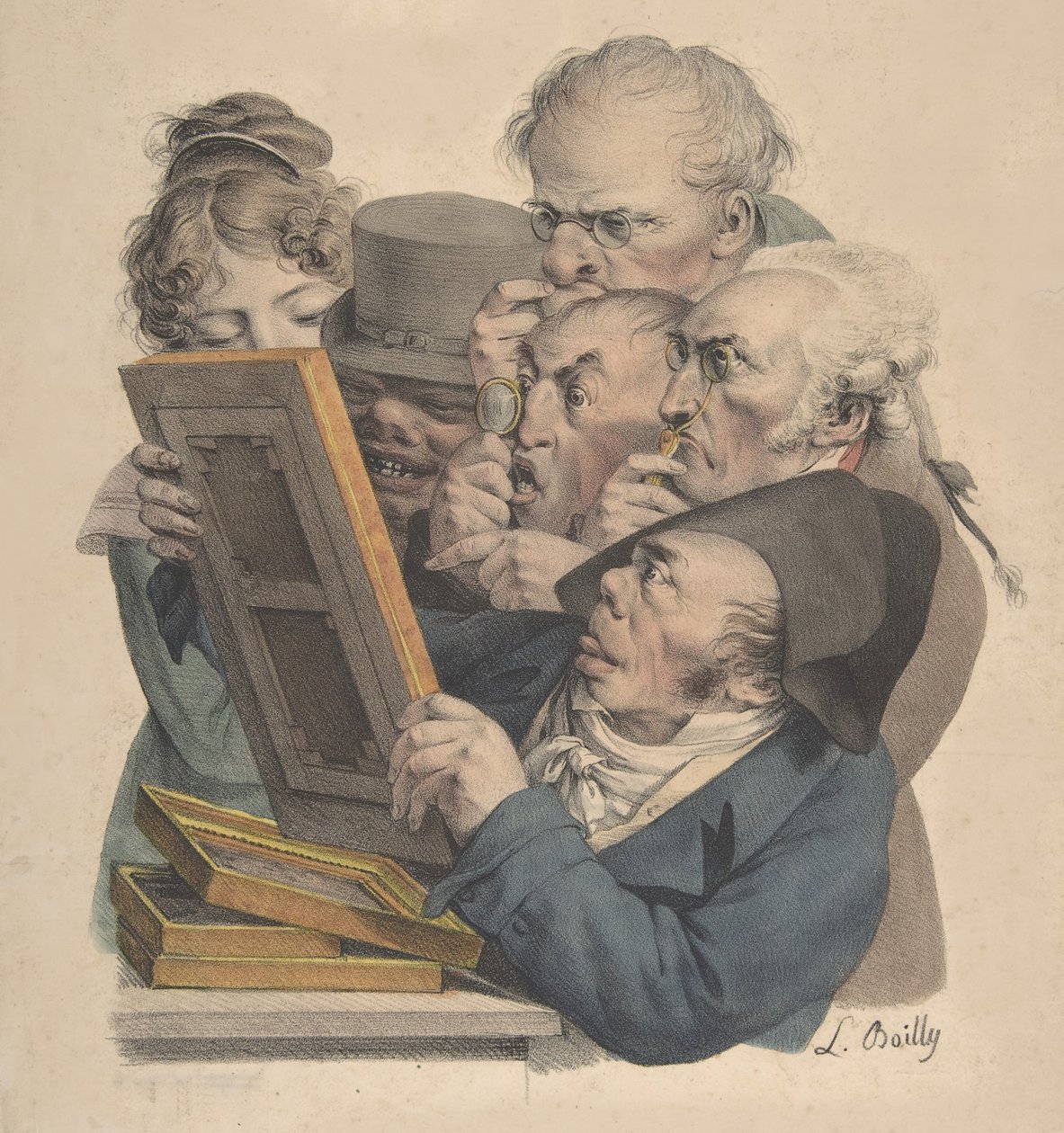 Kunstkjennerne, 1823-28. av Louis Leopold Boilly