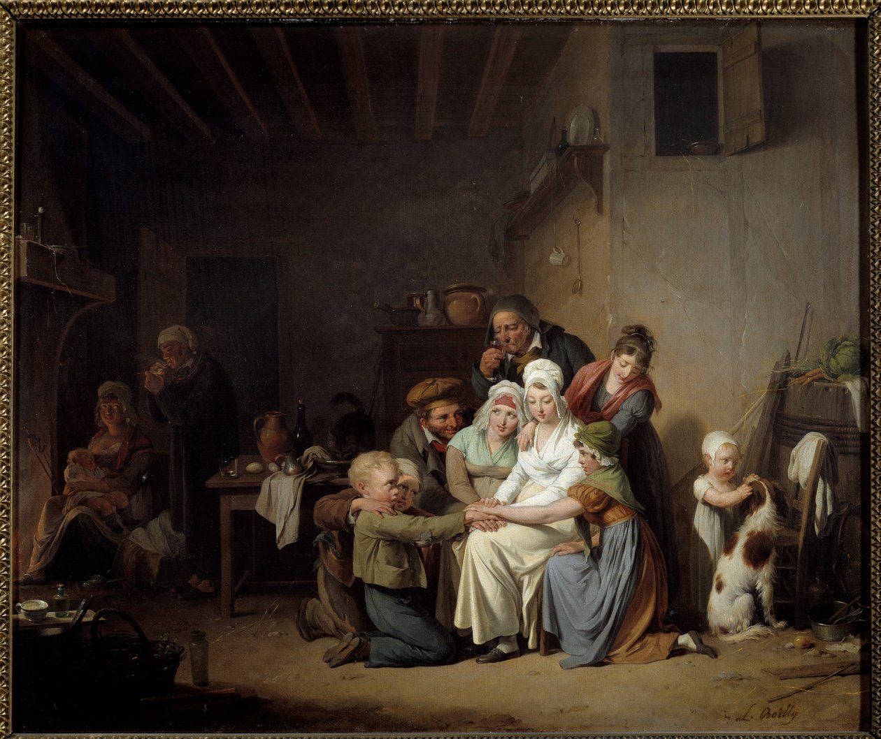The Game of Beef Foot Painting av Louis Leopold Boilly (1761-1845) av Louis Leopold Boilly