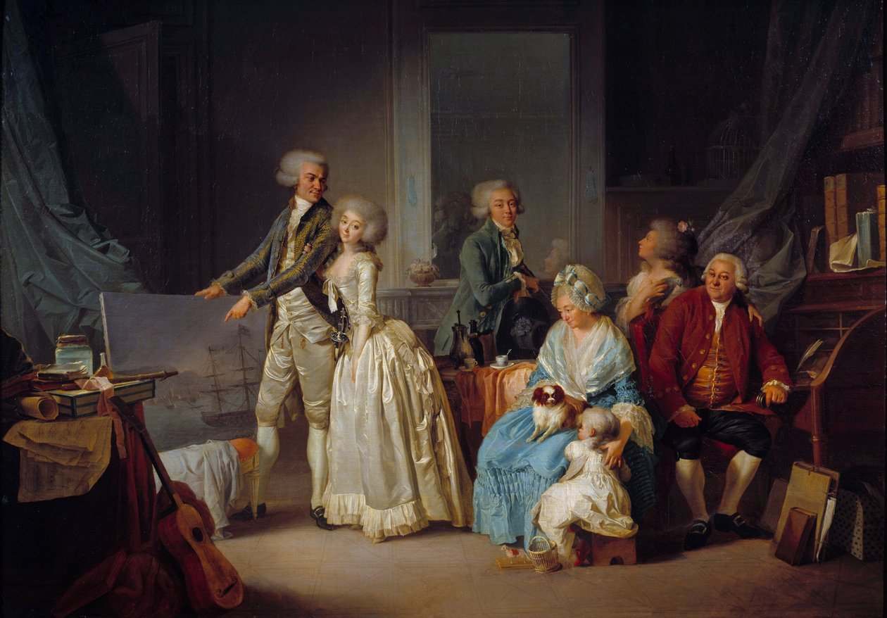 Gohin-familiemaleriet av Louis Leopold Boilly (1761-1845) 1787 Paris, dekorativ kunst av Louis Leopold Boilly