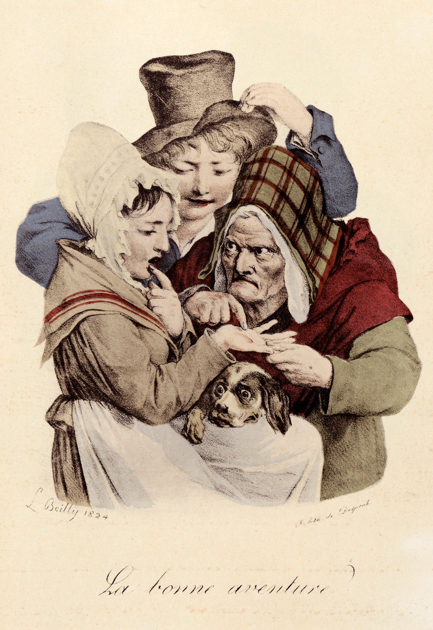 The Happy Adventure-gravering av Louis-Leopold Boilly (Louis Leopold Boilly av Louis Leopold Boilly