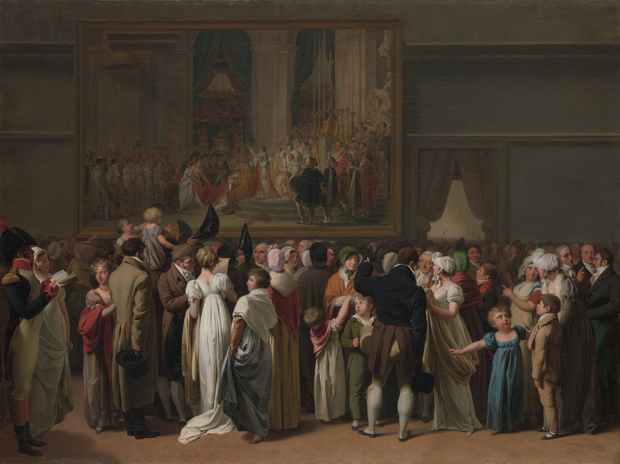 The Public Viewing Davids Coronation på Louvre, 1810. av Louis Leopold Boilly