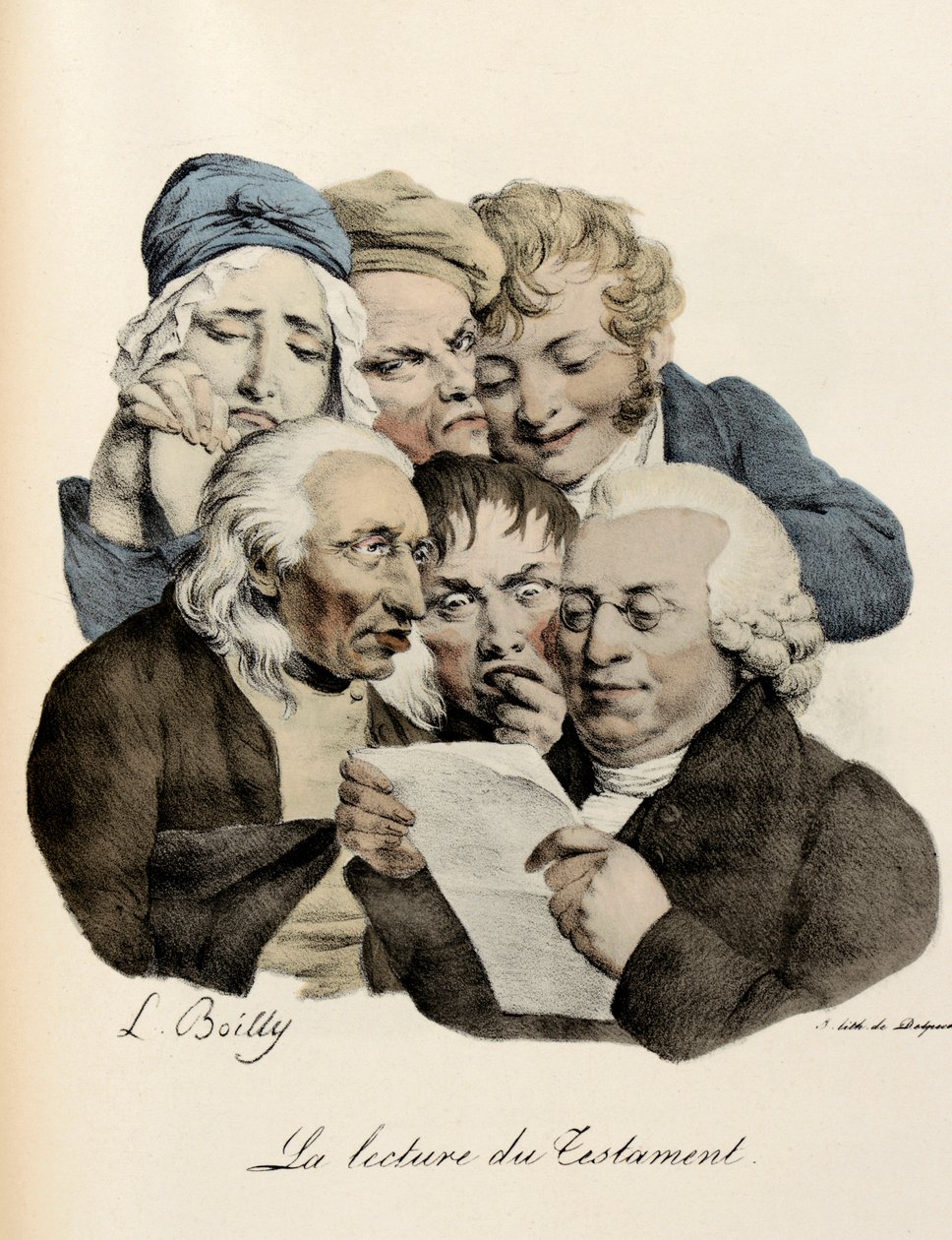 The Reading of the Will Gravering av Louis-Leopold Boilly (Louis Leopold Boilly av Louis Leopold Boilly