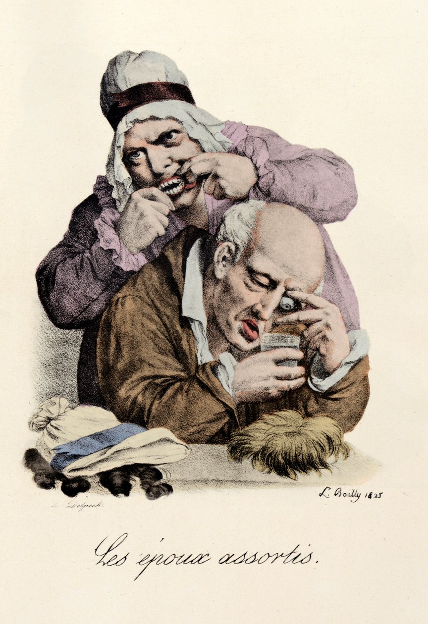 De assorterte spolene Gravering av Louis-Leopold Boilly (Louis Leopold Boilly av Louis Leopold Boilly