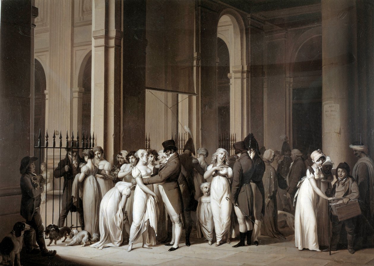 Galleriene til Det kongelige slott. Tegning av Louis Leopold Boilly (1761 - 1845) av Louis Leopold Boilly