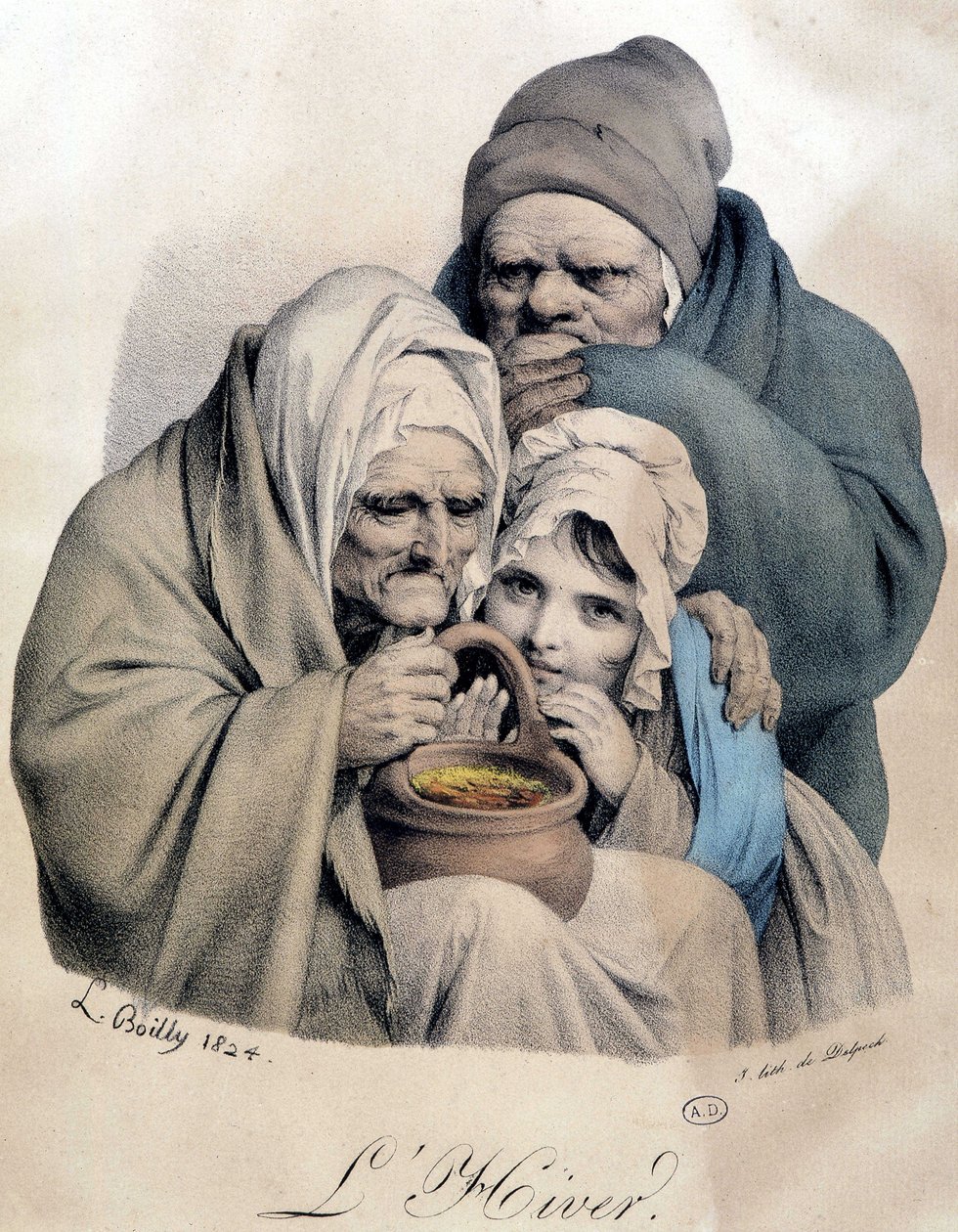 Winter - Tegning av Boilly av Louis Leopold Boilly