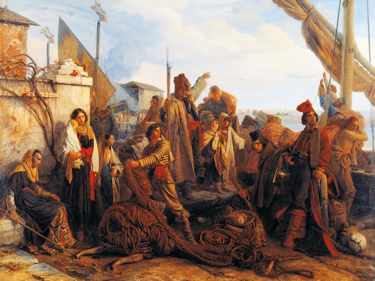 Fiskere på vei til Adriaterhavet av Louis Leopold Robert