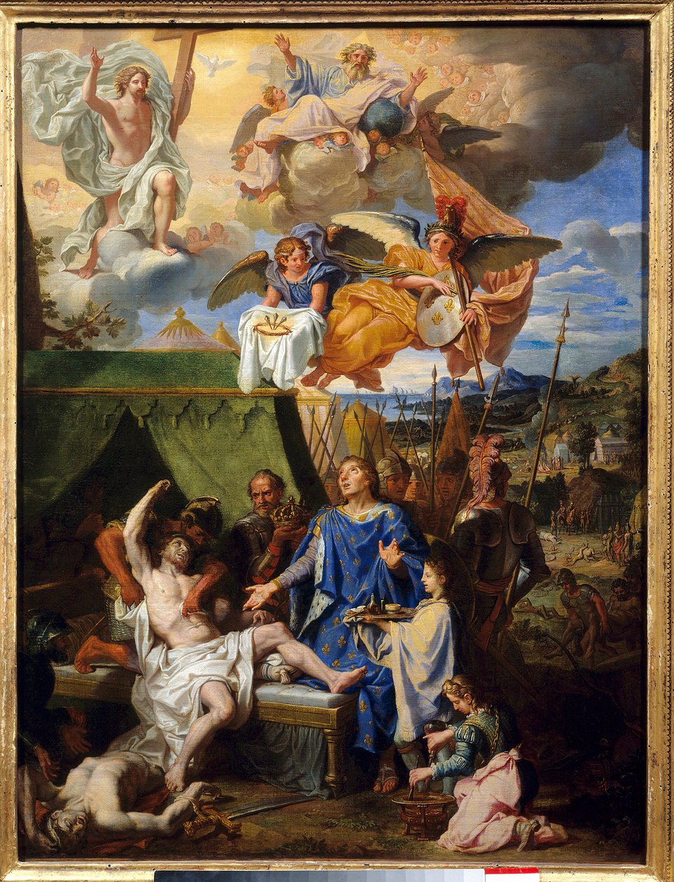 Thaumaturgy: "" Kong Ludvig IX (1214-1270) (Saint Louis) i krig mot ecrouelles"" Maleri av Louis Licherie De Beury (1629-1687) Søn. 0,79 x 0,58 m Rouen, Museum of Fine Arts av Louis Licherie de Beurie