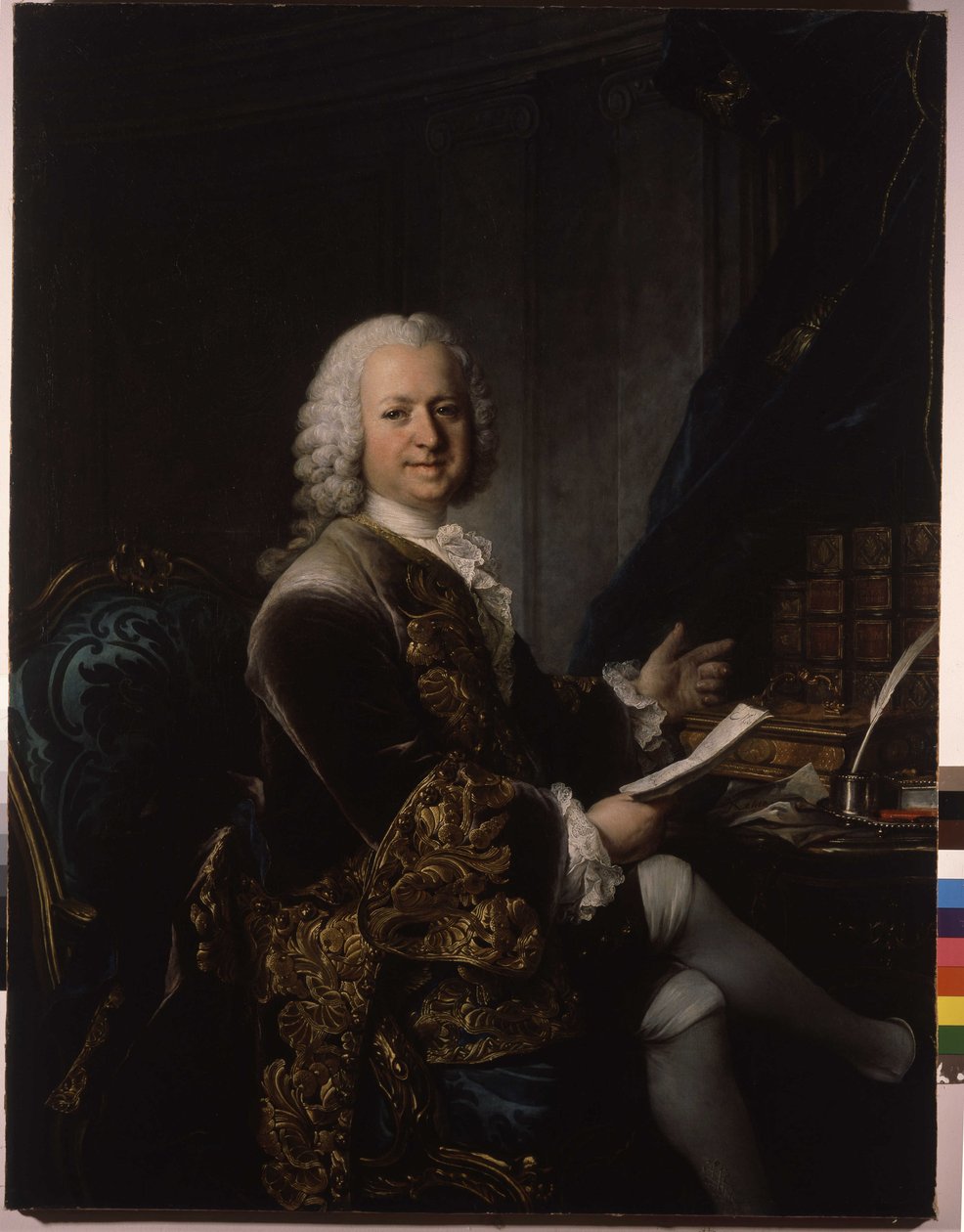 Portrett av Louis Phelypeaux, grev av Saint Florentin, markis og hertug av La Vrilliere (1705-1777), fransk statsmann av Louis Tocqué