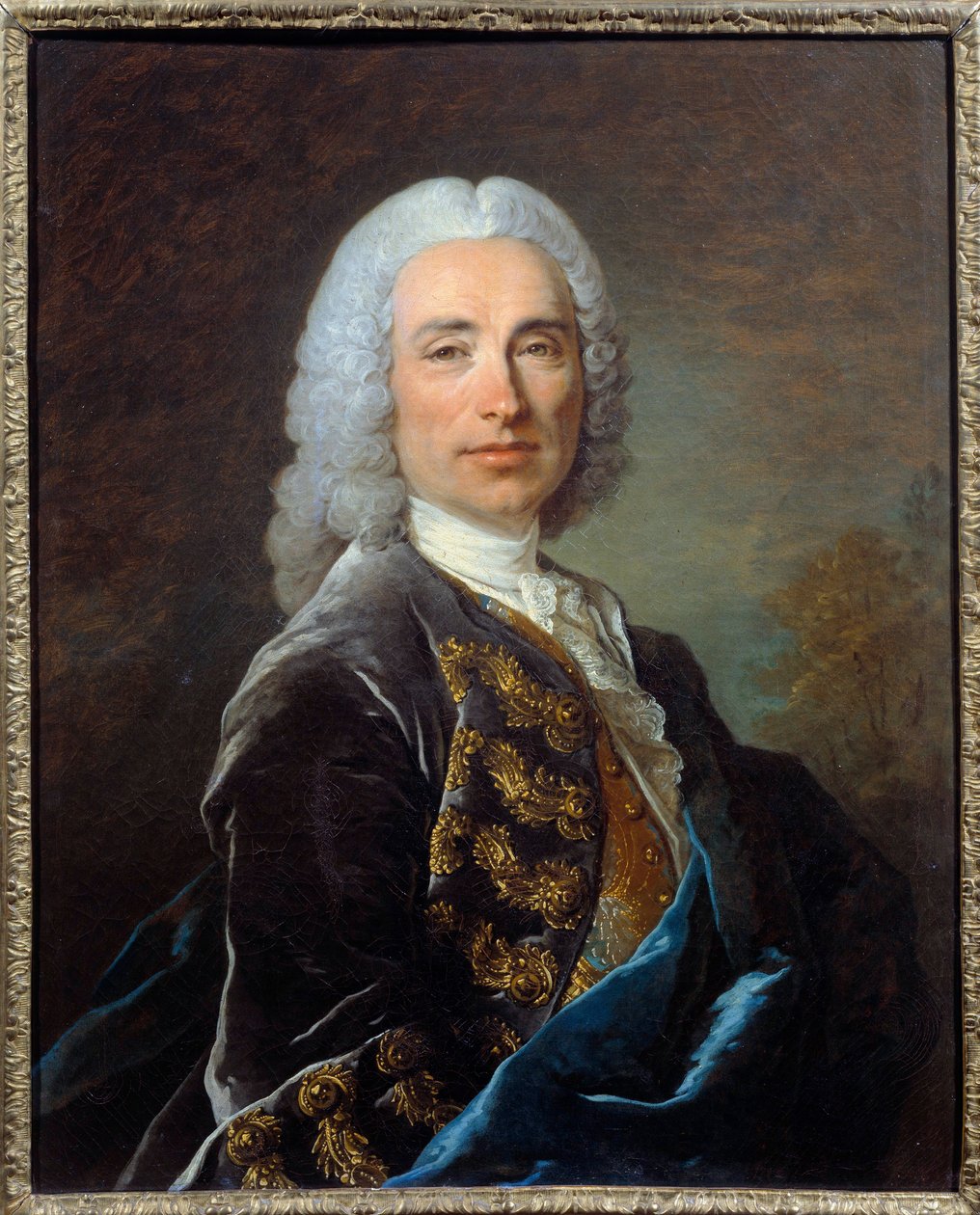Portrett av Marquis Nicolas de Luker-maleriet av Louis Tocque (1696-1772) av Louis Tocqué
