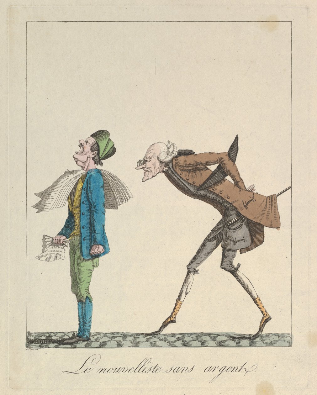 Le Nouvelliste Sans Argent, 1814. av Louis Maleuvre