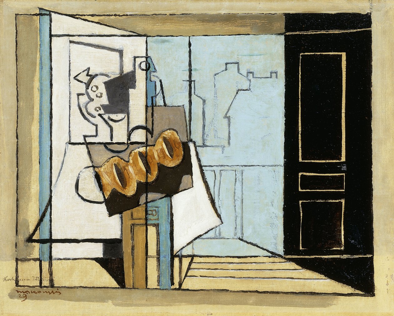 Mandag, det åpne vinduet; Mandag, det åpne vinduet, 1929 av Louis Marcoussis